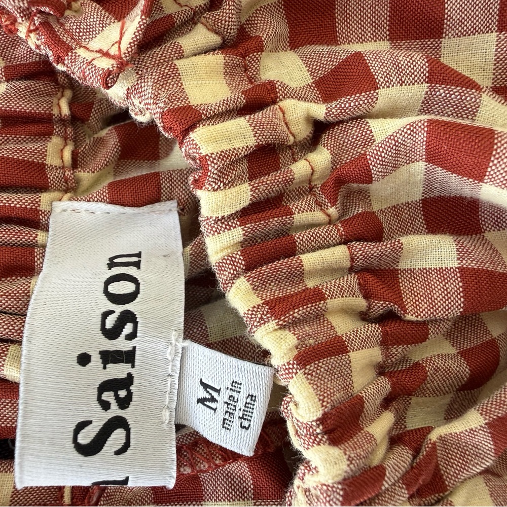 En Saison Gingham Ruffle Sleeve Top - Picture 8 of 8